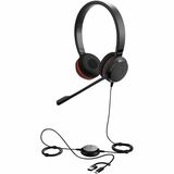 Jabra Evolve 30 II Headset - Stereo - Mini-phone (3.5mm), USB Type A, USB Type C - Wired - 150 Hz to 7 kHz - Over-the-head, On-ear - Binaural - Supra-aural - 6.9 ft (2.10 m) Cable - Uni-directional, Electret Condenser Microphone