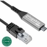 Image of Plugable USB C to Ethernet Cable: USBC to RJ45 Ethernet Cord, Directly Connected LAN Gigabit Network Adapter