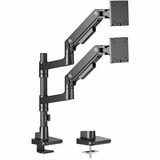 Amer HYDRA Elite HYDRA2HDGB Mounting Arm for Monitor, Display, Curved Screen Display - Black - Landscape/Portrait - 2 Display(s) Supported - 17" to 49" Screen Support - 88.18 lb (40000 g) Load Capacity - 75 x 75, 100 x 100 - VESA Mount Compatible - Steel, Aluminum, Plastic