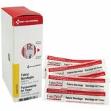 First Aid Central Fabric Bandages 2.5 x 7.6 cm (1" x 3"), 40 per Box, SmartCompliance Refill - - 1" (25.40 mm) Width x 3" (76.20 mm) Length - Natural - Fabric - 40 / Box