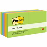 Post-it Notes - Floral Fantasy Color Collection - 1400 - 3" x 3" - Square - 100 Sheets per Pad - Unruled - Limeade, Citron, Iris Infusion, Positively Pink, Blue Paradise - Paper - Self-adhesive, Repositionable - 14 / Pack