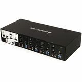 IOGEAR 4-Port 4K Triple View DisplayPort KVMP Switch with USB 3.0 Hub (TAA) - 3 Computer(s) - 3 Local User(s) - 4096 x 2160 - 1 x Network (RJ-45) - 9 x USB - 3 x HDMI - 12 x DisplayPort - TAA Compliant