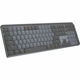 Logitech MX Mechanical Keyboard - Wireless Connectivity - Bluetooth/RF - Full-size - 32.81 ft (10000 mm) - 2.40 GHz - USB Type A Interface - Easy-Switch, On/Off Switch Hot Key(s) - Windows 10, Windows 11, macOS 10.15, iOS 14, iPadOS 14, Linux, ChromeOS, Android 8.0 - Notebook - PC, Mac - Recycled Plastic - Mechanical/MX Keyswitch - Graphite