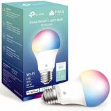 Kasa Smart LED Light Bulb - Multicolor Light Color - Dimmable - Wi-Fi, Color Changing, Remote Controlled, Voice Control, Adjustable Brightness, Automatic Temperature Control, Adjustable Temperature, Auto On/Off - 1 Each