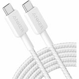 ANKER USB-C to USB-C Cable - 3 ft (0.91 m) USB-C Data Transfer Cable for Wall Charger, Phone, Tablet, Notebook - White - 1 Each