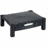 Grand & Toy Monitor Riser - 13" to 32" Screen Support - 44 lb (19958.06 g) Load Capacity - Plastic - Black - For Monitor, Storage, Printer, Paper, Supplies, File - Durable, Drawer, Cable Management, Anti-slip Feet