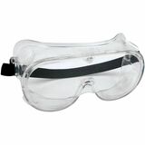 First Aid Central Safety Goggles, Transparent, Vented Frame - Recommended for: Chipping, Cutting, Grinding - Eye, Particulate, Ultraviolet, Fog, Dust, Fumes, Chemical, Splash Protection - Polycarbonate, Polyvinyl Chloride (PVC) - Transparent, Clear - Vented, UV Resistant, Anti-scratch, Anti-fog, Adjustable Headband, Elastic Headband, Distortion-free - 1 Each