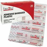 First Aid Central 3/4" x 3" Sterile Plastic Adhesive Bandages - Plastic - 25 / Pack