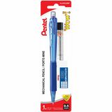 Pentel Wow! Mechanical Pencil, Writing, Drawing, School Supply, Pre-loaded with Lead, 0.5mm Fine Point, AL405LEBP, Back to School Set - 1 Pencil, Refill Lead Tube with 12 Leads and Eraser
