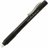 Pentel Clic Retractable Long Lasting White Eraser, Pen Shaped Black Barrel with Pocket Clip