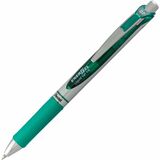 Pentel EnerGel Retractable Gel Roller, (0.7mm) Metal Tip, Green Ink