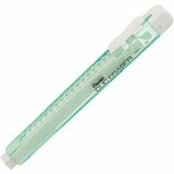 Pentel CLIC ERASER, Rectangular Retractable Eraser, Green Transparent Barrel