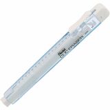 Pentel CLIC ERASER, Rectangular Retractable Eraser, Blue Transparent Barrel