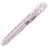 Pentel CLIC ERASER, Rectangular Retractable Eraser, Violet Transparent Barrel