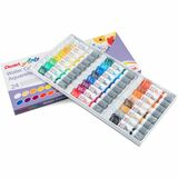 Pentel Arts Water Colours Assorted Colours, 24 Colour Pack
