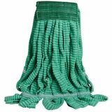M2 Professional Microfiber Tube Mop - Medium - Green - Medium - Looped Ends, Tangle Resistant, Wide Headband - MicroFiber - Green - 1 Each