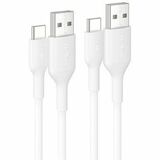 Belkin USB-A to USB-C Cable 15W, 3.3ft/1m, White, 2-pack - 3.28 ft USB-C/USB-A Data Transfer Cable...