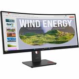 Lenovo ThinkVision P34WD-40 34" Class WQHD Curved Screen LED Monitor - 21:9 - Eclipse Black