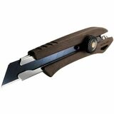 Olfa 18mm WD-L Wood Composite Ratchet Lock Utility Knife - 8 Blade - 0.71" (18 mm) Blade Length - 1.54" (39.12 mm) Height x 6.27" (159.26 mm) Length - Anti-slip Handle, Replaceable Blade, Lockable Blade, Lanyard Hole - Wood, Stainless Steel, Plastic - Bro