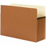 Smead Straight Tab Cut Legal Recycled File Pocket - 9 1/2" x 14 5/8" - 5 1/4" Expansion - Redrope, Manila - 100% Recycled - 10 / Box