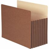 Smead TUFF Straight Tab Cut Letter Recycled File Pocket - 8 1/2" x 11" - 1600 Sheet Capacity - 7" Expansion - Redrope - Redrope - 30% Recycled - 5 / Box