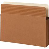 Smead Easy Grip Straight Tab Cut Letter Recycled File Pocket - 8 1/2" x 11" - 3 1/2" Expansion - Redrope - Redrope - 30% Recycled - 25 / Box