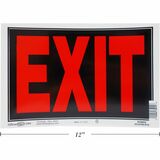 Hillman Exit Sign - English - Print/Message "Exit" - 12" (304.80 mm) Width x 8" (203.20 mm) Height - Weather Resistant - Signage - 1 Each