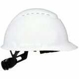 3M SecureFit H-700 Safety Cap - Head Protection - White - Adjustable Ratchet, Self Adjustable, Comfortable, Ratchet, Breathable, Washable, Sweatband, Vented - 1 Each
