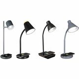 OttLite LED Desk Lamp with Wireless Charging Station - LED Bulb - Wireless Charging, ClearSun LED, Adjustable Neck, Touch Sensitive Control Panel, Dimmable, Adjustable Height - for Desk