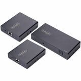 Image of StarTech.com 2-Port HDMI Extender and Splitter Over CAT6, 4K 60Hz, Up to 230ft (70m), 1x2 HDMI over Ethernet Distribution Kit, 1 In 2 Out