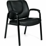 Centro Upholstered Guest Chair, LuxPlus Black