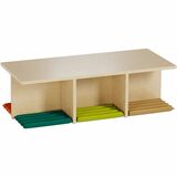 bloom Group Floor Table - 12" (304.80 mm) Height x 18" (457.20 mm) Depth x 40" (1016 mm) Length - Educational Environment - Plywood, Nylon - 1 Each