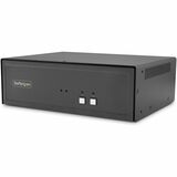 StarTech.com Secure 2-Port Dual-Monitor KVM Switch, 1x DP In to 2x HDMI Out, 4K 30Hz, NIAP 4.0, CAC, Made in the USA - Securely control two DisplayPort desktops or servers from one mouse, keyboard, and two 4K 30Hz HDMI monitors; NIAP 4.0 Certified prevents data leaks, isolates systems, and has no internal memory; CAC port; Anti-tamper switches; Built in the USA