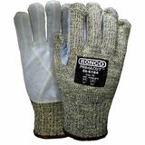 RONCO 7G Gloves - Small - Snag, Abrasion, Cut Protection - Leather Coating - Small Size - Fiber, Stainless Steel - Gray - Durable, Comfortable, Abrasion Resistant, Snag Resistant, Rugged, Reinforced Palm, Puncture Resistant - For Metal Handling, Heavy/Sharp Object Handling, Industrial, Metal Fabrication, Construction, Automotive, Mining, Glass Handling, Oil Handling - 6 / Pack