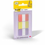 Post-it 1"x1.5"Pastel Tabs36PK - 1.50" (38.10 mm) Tab Height x 1" (25.40 mm) Tab Width - Warm Pastel Tab(s) - Durable - 36 Tabs/Pack - 36 / Pack