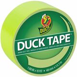 Duck Duct Tape - Fluorescent Citrus, 1.88 in. x 15 yd. - 15 yd (13.7 m) Length x 1.88" (47.8 mm) Width - Fluorescent Citrus - For Wood, Vinyl, Plastic, Leather, Metal, Laminate, Indoor, Floor Marking - 1 Each