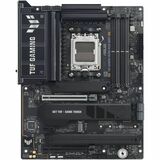 TUF X870E-PLUS WIFI7 Gaming Desktop Motherboard - AMD X870E Chipset - Socket AM5 - ATX - Ryzen 5, Ryzen 7, Ryzen 9 Processor Supported - 256 GB DDR5 SDRAM Maximum RAM - DIMM, UDIMM - 4 x Memory Slots - Gigabit Ethernet - 2.5Gigabit Ethernet - IEEE 802.11be - HDMI - DisplayPort - 4 x SATA Interfaces