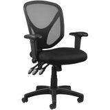 Office Depot Chair - Fabric Seat Material - Black Back Color - Mesh Back Material - Black Frame Color - Mid Back - 5-star Base - Black - Armrest - 1 Each