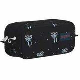 Jansport Carrying Case Pencil - Fabric, 600D Polyester Body - Pastel Petal Black - Large Size - 1 Each