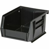 Quantum Storage Storage Bin - 3" (76.20 mm) Height x 4.1" (104.65 mm) Width x 5.4" (136.40 mm) Depth - Stackable - Stackable, Hanging Bar - Black - 1 Each