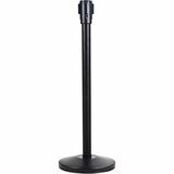 Zenith Safety Products Receiver Post - Black Stainless Steel Post - 35" (889 mm) Height - Floor Standing - 1 Each
