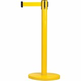Zenith Safety Products Free-Standing Barrier - 84" (2133.60 mm) Yellow Tape Attachment - 35" (889 mm) Height - Floor Standing - Steel - 1 Each