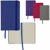 Merangue 3 1/2 " x 5 3/4" PU Notebook with Bungee Strap