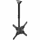Mount-It! Ceiling Mount for TV, Display, Monitor - Black - Height Adjustable - 32" to 65" Screen Support - 99 lb (44905.64 g) Load Capacity - 100 x 100, 100 x 200, 200 x 100, 200 x 200, 200 x 300, 200 x 400, 300 x 200, 400 x 200, 400 x 300, 300 x 250, 300 x 300, ... - VESA Mount Compatible - Metal