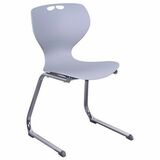 HDL Sofia Educational 18" Chair With Cantilevered Base - Leather Seat Material - Cantilever Base - Blue - 1 Each