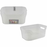 Sterilite Storage Case - External Dimensions: 6.5" (165.10 mm) Width x 4" (101.60 mm) Depth x 9.5" (241.30 mm) Height - For Transportation - 2 / Pack