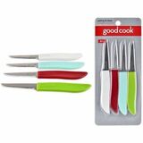 Good Cook Knife Set - Paring Knife - Knife - Dishwasher Safe - Stainless Steel, Plastic - 4 Pack