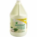 Safeblend Hand and Body Soap - Green Tea, Jasmine Scent - 4 L - Hand, Body, Hair - Moisturizing - 1 Each