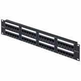 StarTech.com 48-Port 2U Rackmount Cat6 Patch Panel, RJ45, UTP, 110 Punch-Down, Cat 6 Ethernet Patch Panel for Network Server Rack - 48-Port 2U Cat6 UTP Patch Panel supports 10/100/1000 Ethernet; Fits standard 19in server racks; Color-coded 110 punch-down blocks support T568A/B wiring; Ideal for data centers/enterprise networks/servers; Meets ANSI/TIA-568-C.2 Cat6 standards