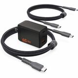 Image of UAG 65W 3-Port Wall Charger with Two 6ft Cables Bundle - Black